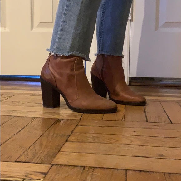 Brown Genuine Leather Booties - Picture 2 of 8